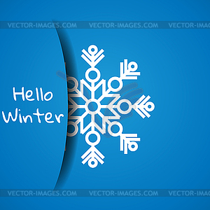 Concept hello winter. Greeting card template for - vector EPS clipart