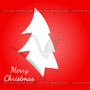 Greeting christmas card in minimalist flat style. - vector image