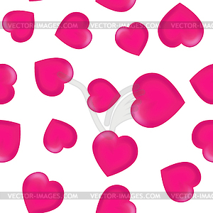  Seamless pattern with pink hearts in different - vector clipart