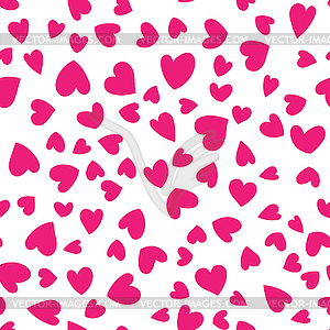 Background with hearts. Pink hearts - vector image