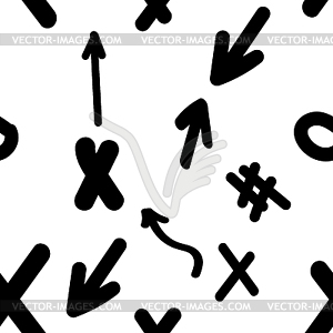 Arrows, hashtags icons, of Set of different shapes - vector clipart