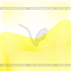 Abstract yellow Wave. template with blend shapes - vector clip art