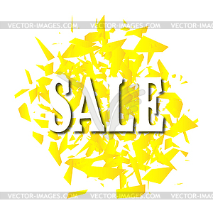 Продажа взрыва. Абстрактный фон Желтый взрыв - иллюстрация в векторном формате