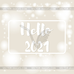 Beige background with bokeh and lights and frame fo - vector image