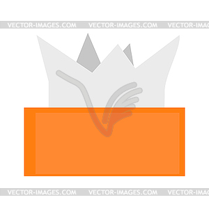 Paper napkins in box. Flat style - vector image