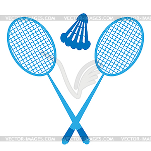 Badminton - shuttlecock and racket. Summer sport an - vector clip art