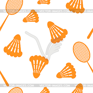Badminton - shuttlecock and racket. Summer sport an - vector clipart