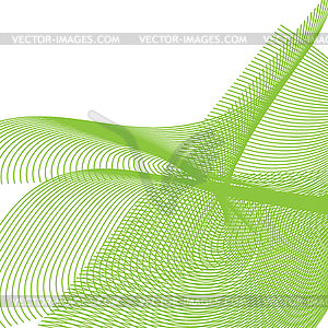 Abstract green Wave. template with blend shapes - color vector clipart