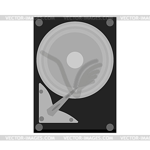 Hard disk for computer in context of internal - vector clipart