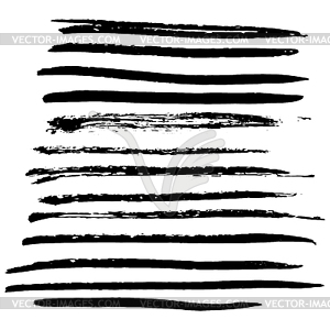 Набор черных полос черного гранж - клипарт в векторном формате