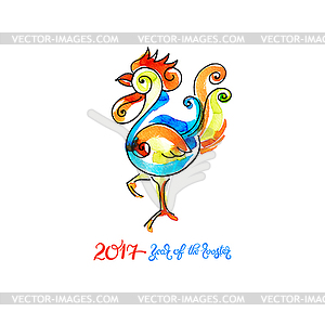 Watercolor design for new year celebration chinese - vector clip art