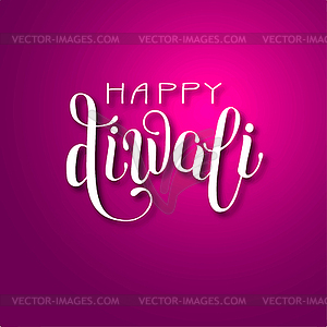 Hand lettering inscription Happy Deepawali to india - vector EPS clipart