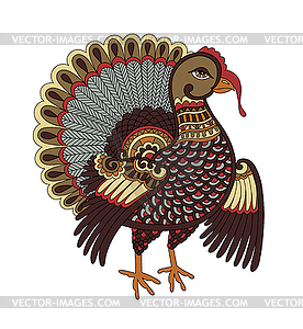 Turkey decoration for thanksgiving holiday - vector image