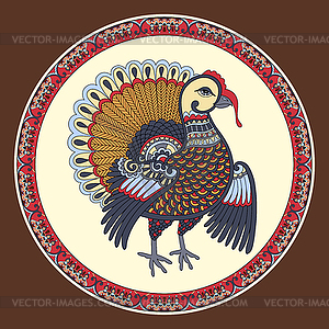 Turkey decoration for thanksgiving holiday - vector clipart