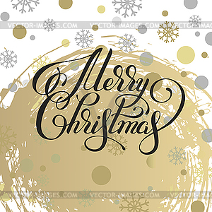 Merry christmas hand written calligraphy with - vector image