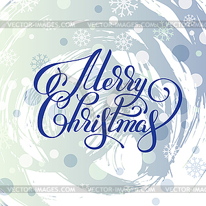 Merry christmas hand written calligraphy with - vector image