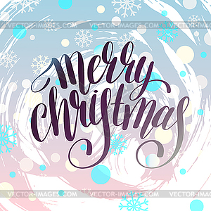 Merry christmas hand written calligraphy with - vector clipart