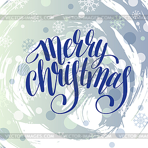 Merry christmas hand written calligraphy with - royalty-free vector image