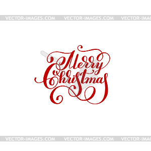 Merry christmas handwritten lettering text - vector clipart