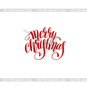 Merry christmas handwritten lettering text - vector image