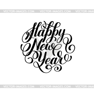 Happy New Year hand lettering congratulate - vector image