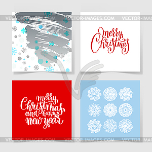 Set of christmas decoration background, snowflake - vector EPS clipart