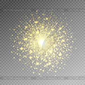 Firework salute magic light effect stars burst on - vector image