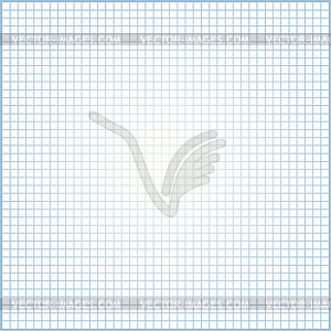 Square background lined sheet of paper for print - vector image