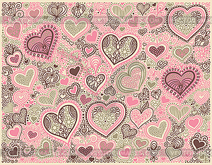 Heart shape background in pastel colors to - vector clipart