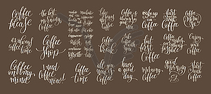 Set of hand written lettering inscription design - vector EPS clipart