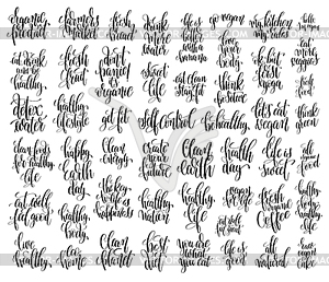 Set of 50 hand lettering inscriptions about - vector EPS clipart