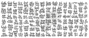 Set of 100 hand lettering inscriptions about health - vector image