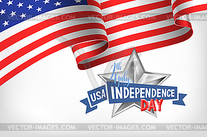 Четвертый июль. День независимости США. - изображение в формате EPS