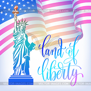 Poster to 4th july USA independence day banner - vector clip art