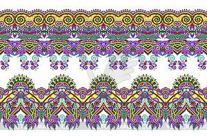 Floral ornamental pattern collection to fabric - vector clipart