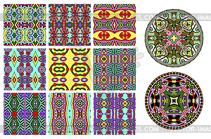Floral ornamental pattern collection to fabric - vector image