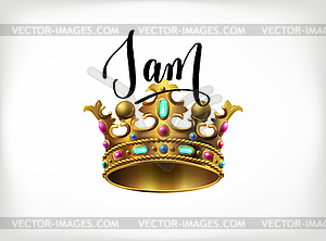 I am king handwritten lettering poster - vector clipart / vector image