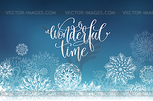 Wonderful time hand lettering inscription on - vector clipart