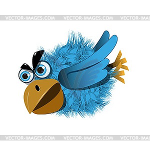 Illustration Formidable Diving Blue Bird - vector image