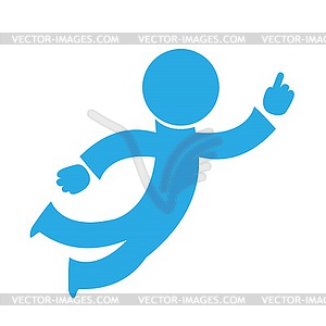 Illustration Symbolic Blue Man - vector image