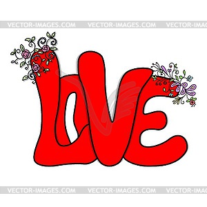 Illustration of a Valentine Card with the - vector clip art