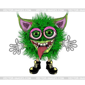 Stock Illustration Green Monster - vector image