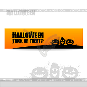 Halloween banner - vector image