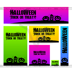 Halloween banner - vector image
