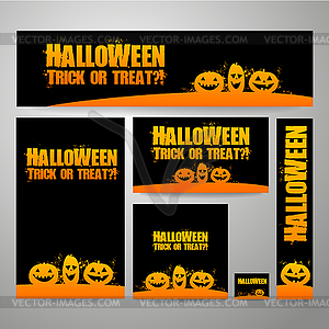 Halloween banner - vector image