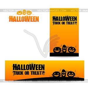 Halloween banner - color vector clipart