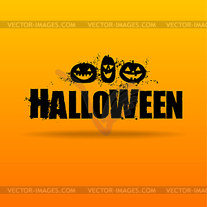 Halloween logo - vector image