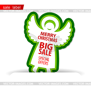 Merry Christmas sale - vector clipart