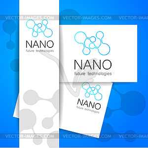 Nano logo - vector image