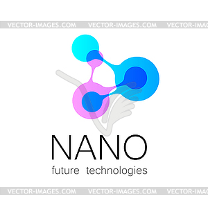 Nano logo - vector clip art